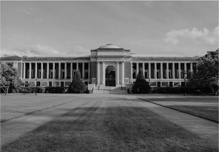 University Campus Black and White